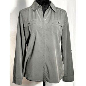 Olive Green Blouse by Chico's, Size 0